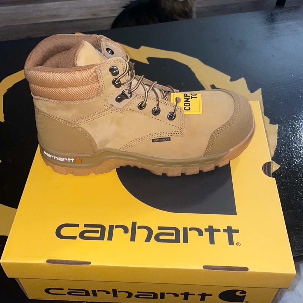 Open box Carhartt 6" Rugged Flex Waterproof Comp Toe Work boots.
